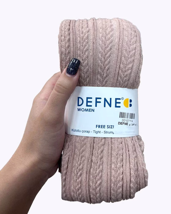 جوراب شلواری زنانه گندمی DEFNE